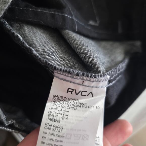 RVCA Heathered Gray Chino Golf 9" Shorts Men Sz 30 - Picture 4 of 5